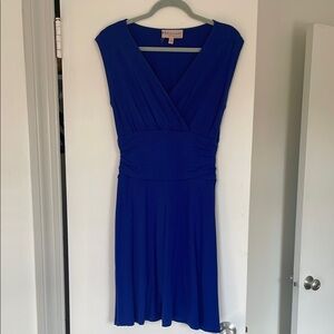 Philosophy Blue Sleeveless V-Neck Midi Dress